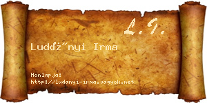 Ludányi Irma névjegykártya